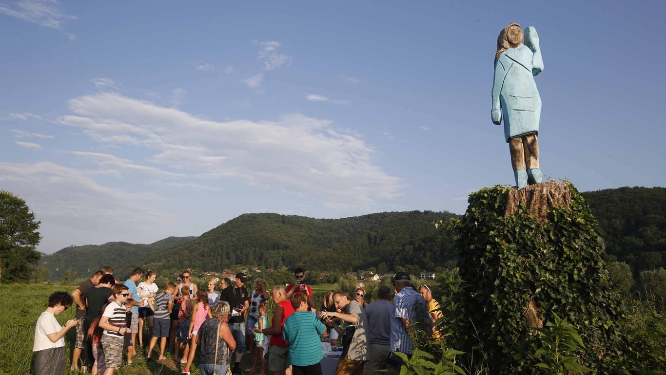 Statue von Melania Trump in Slowenien, ihrem Geburtsland