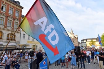 Eine AfD-Kundgebung in Sachsen.