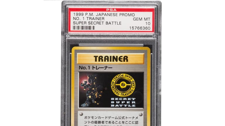 Die "Trainer"-Karte: Die seltene "Pokémon" Sammelkarte hat bei einer Online-Auktion in den USA 90.000 Dollar eingebracht.