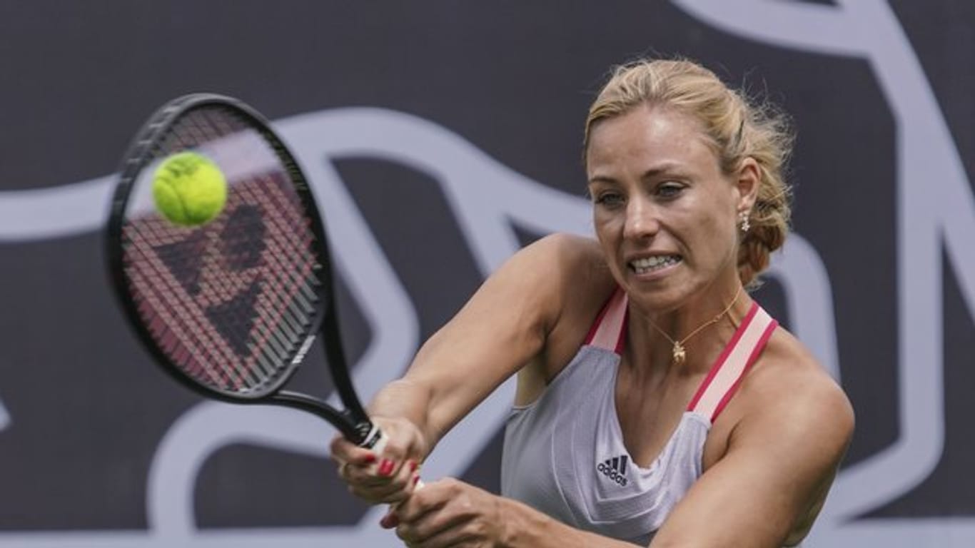 Hat noch keine Pläne für die Rückkehr auf die Tennis-Tour: Angelique Kerber bei einem Show-Kampf in Bad Homburg.