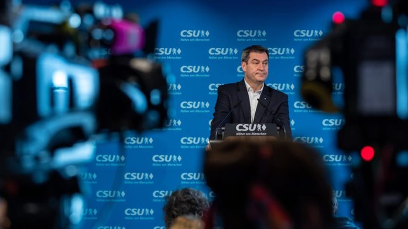 Hat seine Aussage, "Mein Platz ist in Bayern", wirklich bestand? CSU-Chef und bayrischer Ministerpräsident Markus Söder.