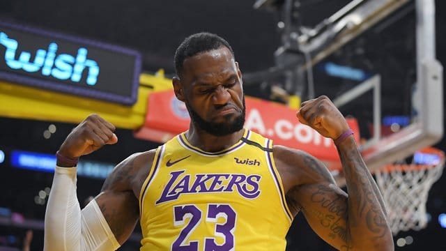 LeBron James von den Los Angeles Lakers ist der Superstar der NBA. LeBron James von den Los Angeles Lakers ist der Superstar der NBA.