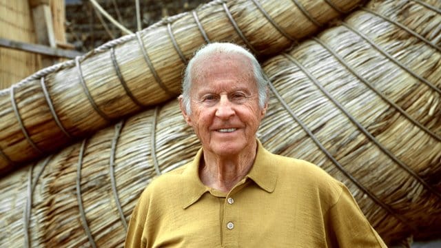 Der norwegische Abenteurer, Entdecker und Völkerkundler Thor Heyerdahl (1998).