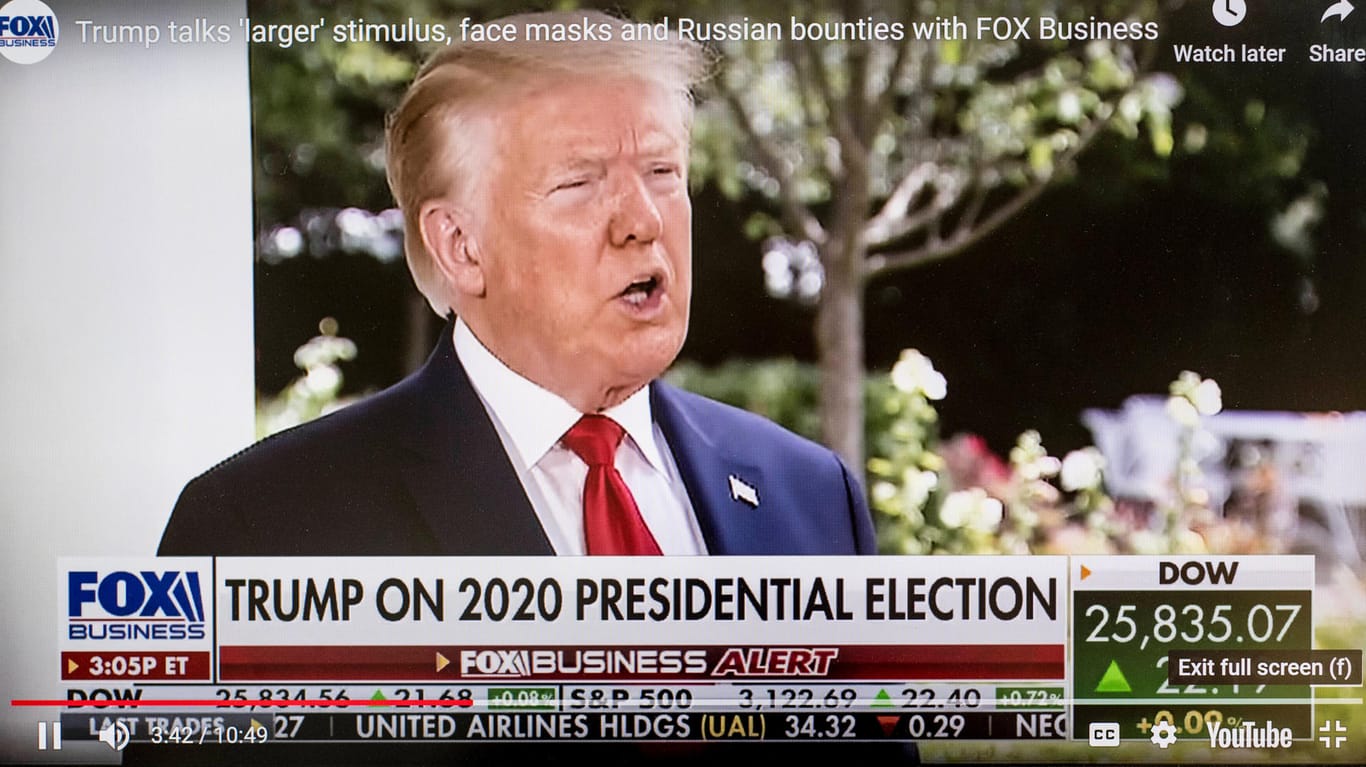 Donald Trump gibt seinem Lieblingssender Fox News ein Interview.