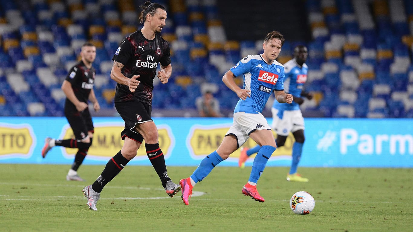 Zlatan Ibrahimovic: Mailand erlitt gegen Neapel einen kleinen Rückschlag.