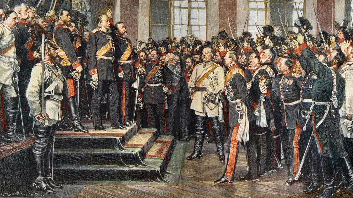 Die Kaiserproklamation im Spiegelsaal von Versailles: Die Franzosen interpretierten das Ereignis als nationale Schmach.