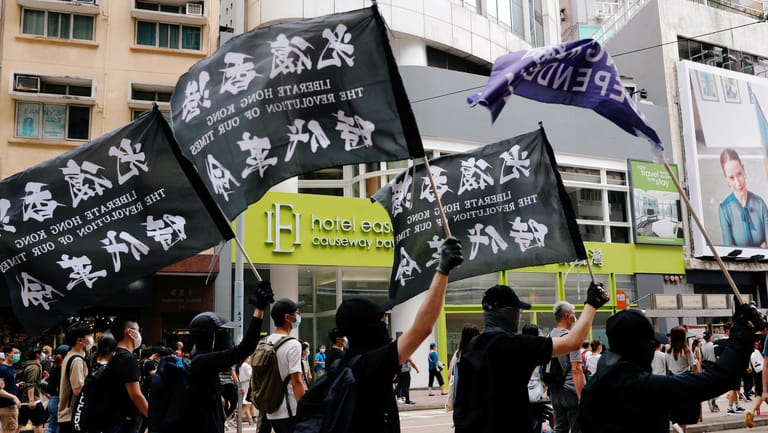 Demonstration in Hongkong gegen das chinesische Sicherheitsgesetz: Die Bundesregierung plant nicht, politisch Verfolgte an Hongkong auszuliefern.