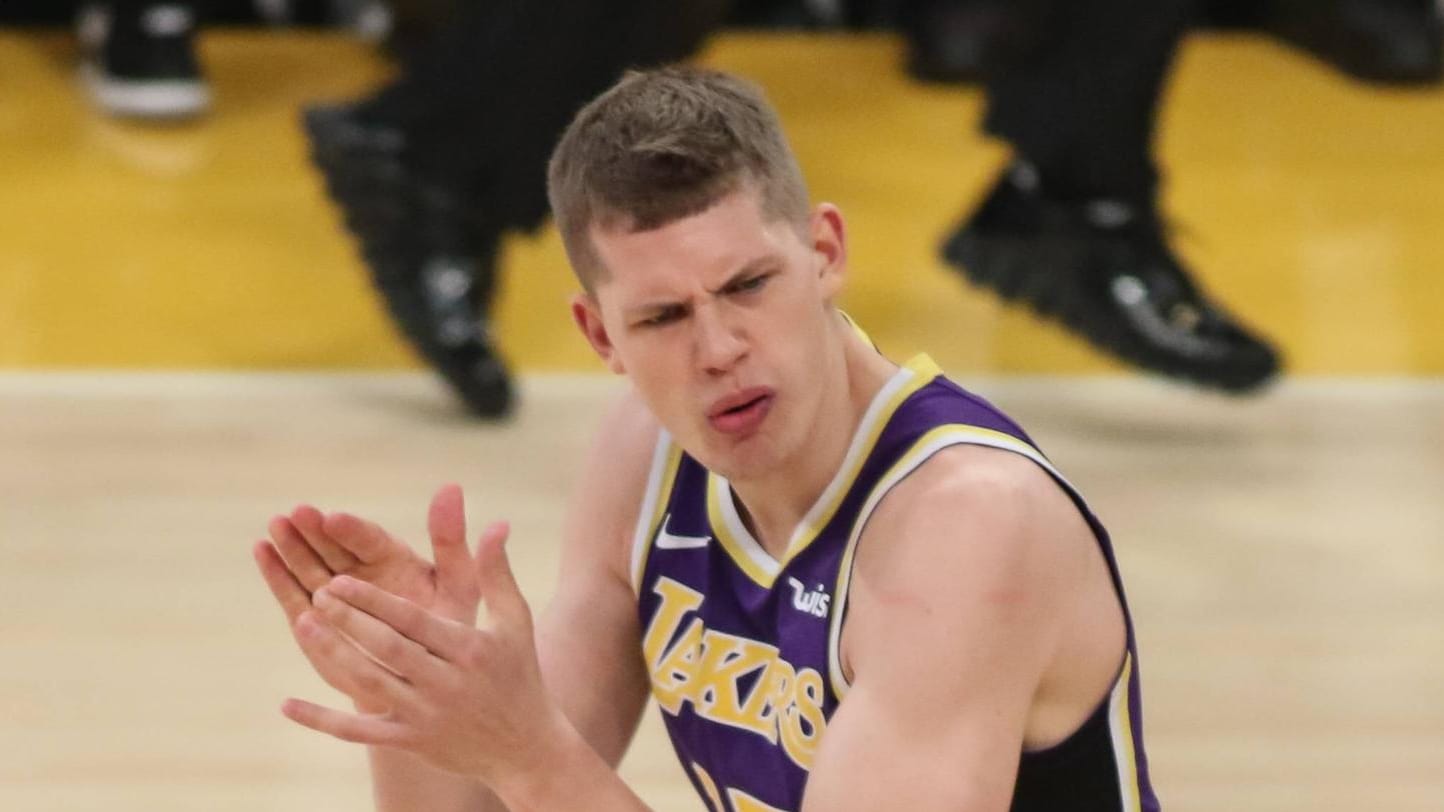 Moritz Wagner: Der deutsche NBA-Profi, hier noch im Trikot der LA Lakers, hadert mit seiner Wahlheimat USA.