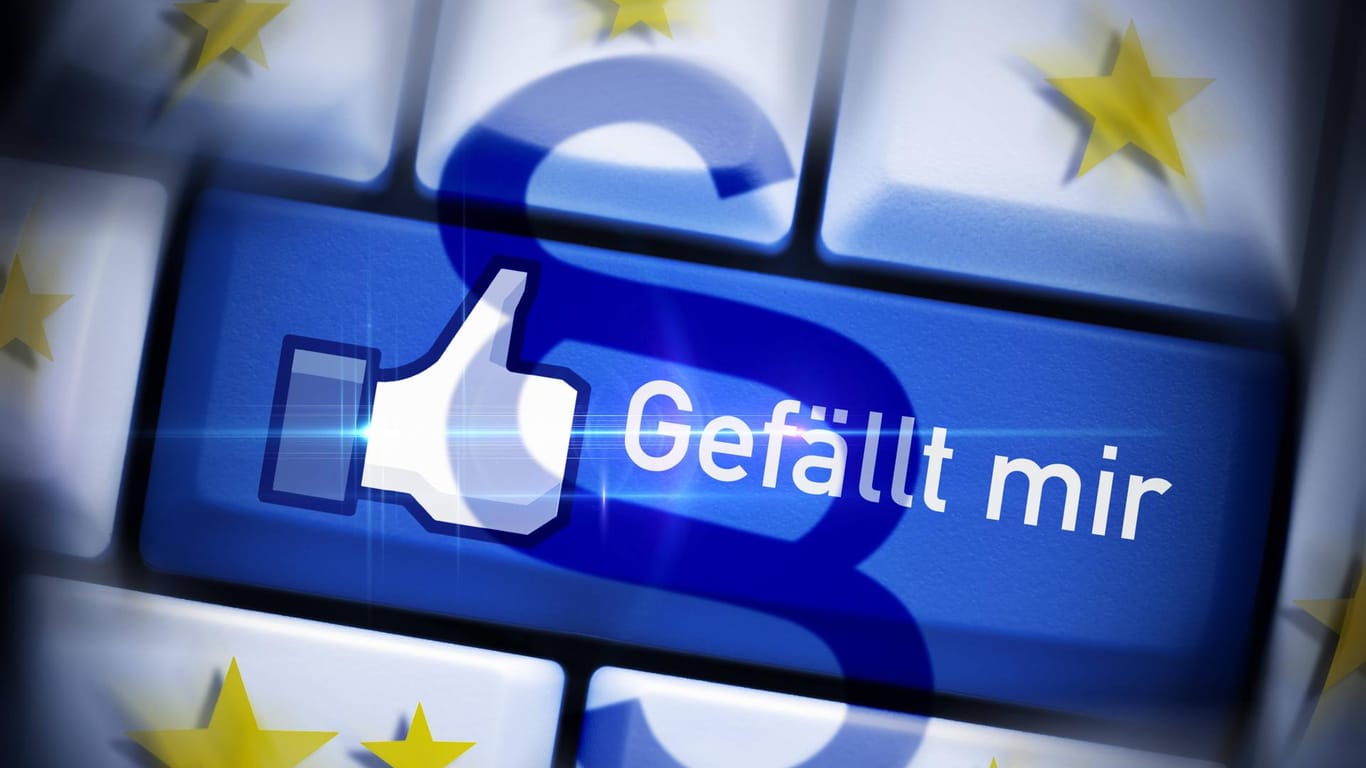 Facebook-Button und Paragraphenzeichen: Am Donnerstag entscheiden der EuGH in einem wichtigen Facebook-Prozess