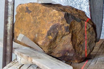 Der schwere Brocken: Der Meteorit lag 30 Jahre lang unerkannt in einem Garten.