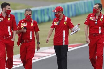 In Budapest nicht nur bei Ferrari im Fokus: Sebastian Vettel (2.