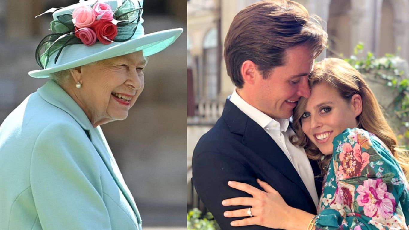Jawort auf Schloss Windsor: Königin Elizabeth war auf der Hochzeit ihrer Enkelin.