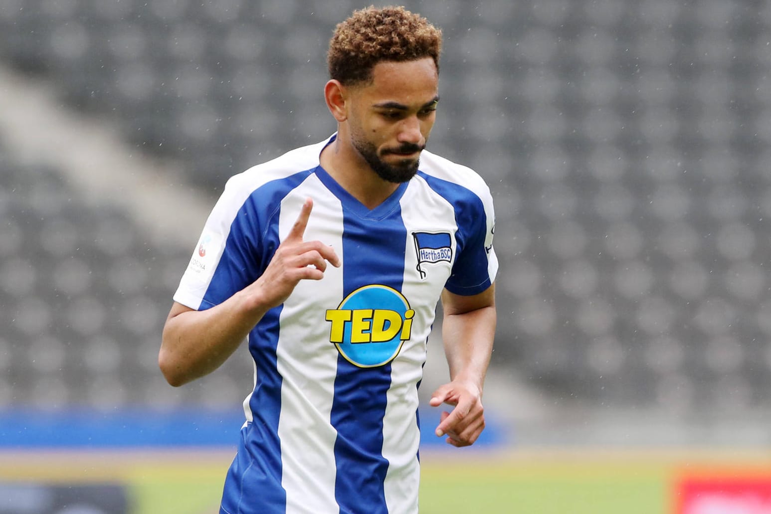 Matheus Cunha / Aktion / Oberkoerper Oberkörper / Geisterspiel Corona / / Fußball Fussball / DFL Bundesliga Herren / Sai