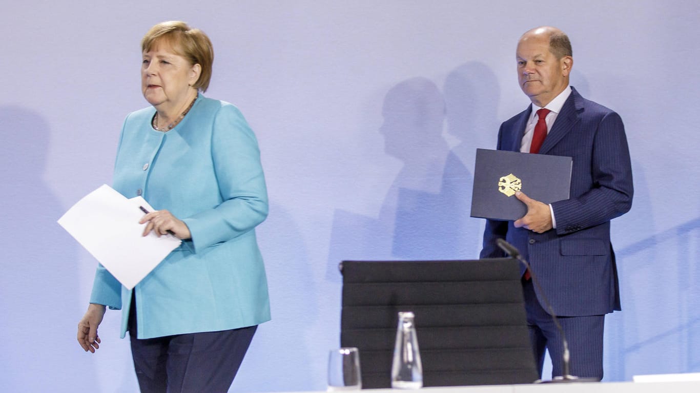 Angela Merkel und Olaf Scholz: Die Politik rückt in den Fokus der Wirecard-Insolvenz.