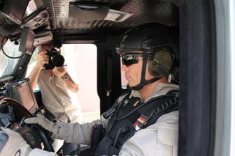 Ein Personenschützer der Bundespolizei beim Einsatz in Bagdad.