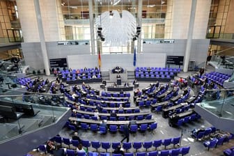 Blick in den Bundestag in Berlin.
