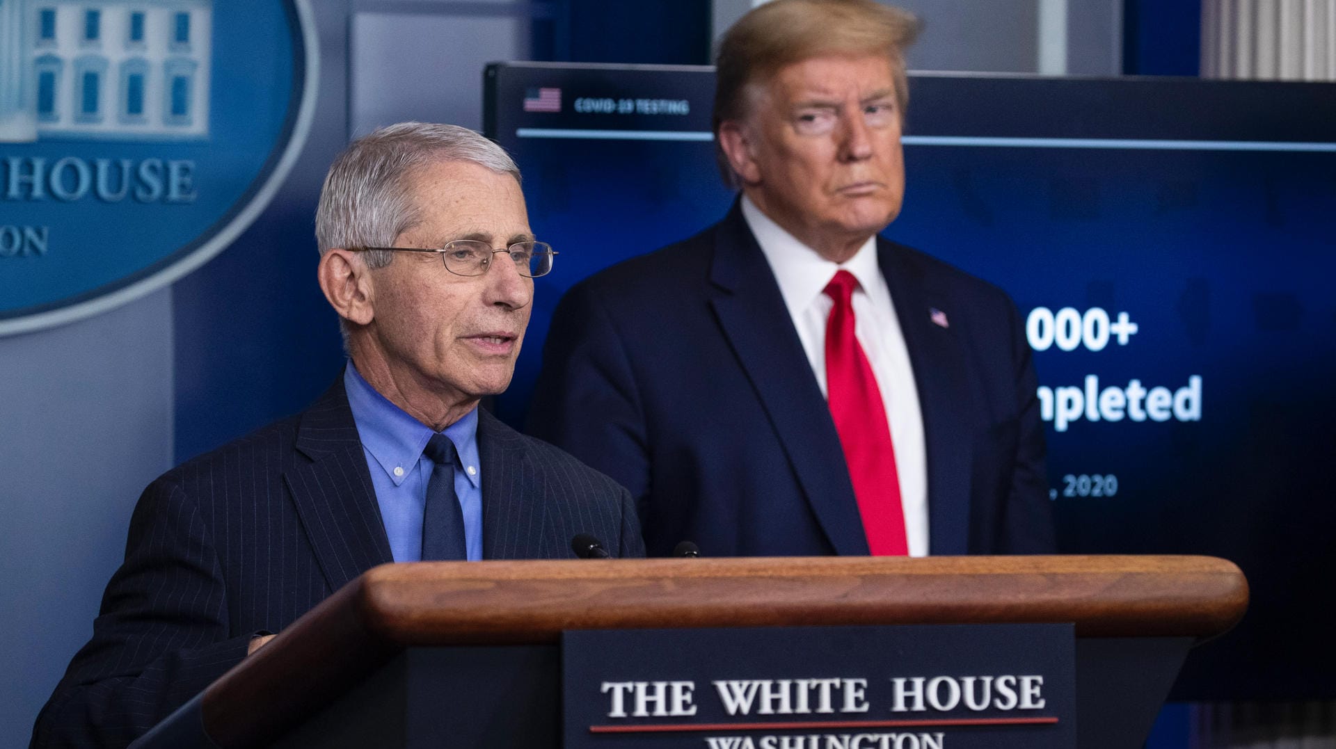 Der US-Chef-Virologe Anthony Fauci (l.): Trump bezeichnet ihn im Interview als Panikmacher.