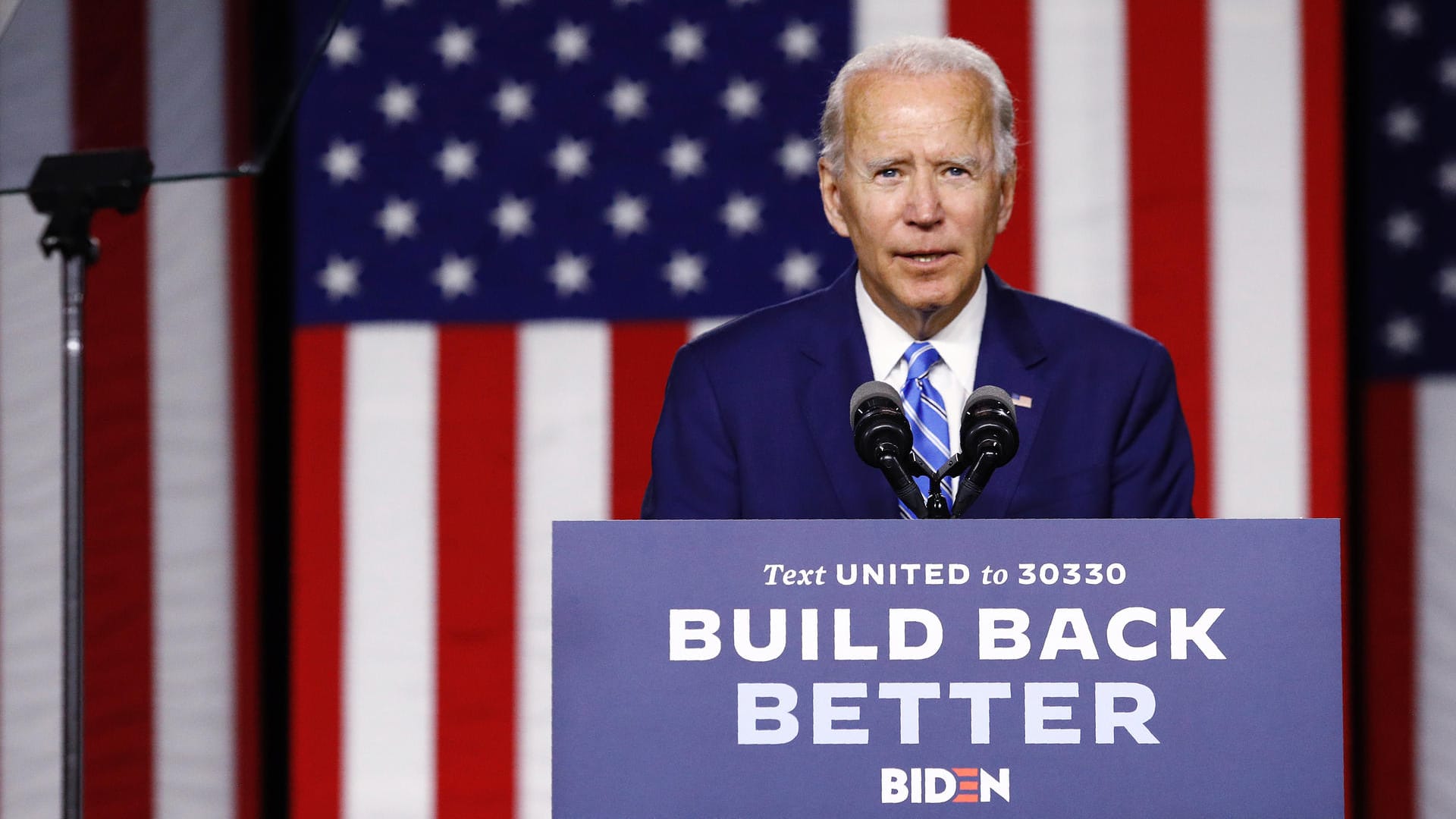 Der Demokrat Joe Biden bei einer Wahlkampfveranstaltung: Trump versucht Biden im Wahlkampf als senil hinzustellen.