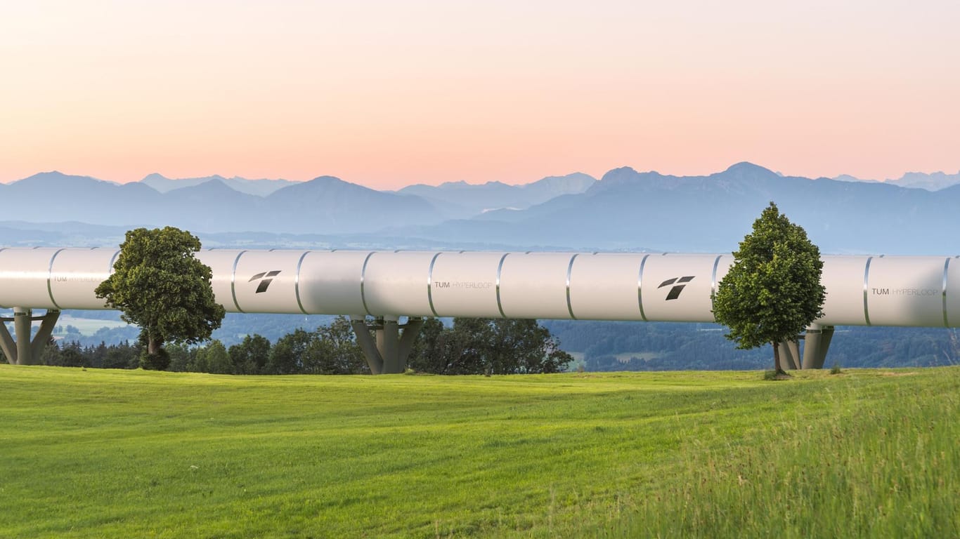 Hyperloop-Teststrecke: Auf einem TUM-Gelände bei München wird das Fahren mit nahezu Schallgeschwindigkeit erprobt.
