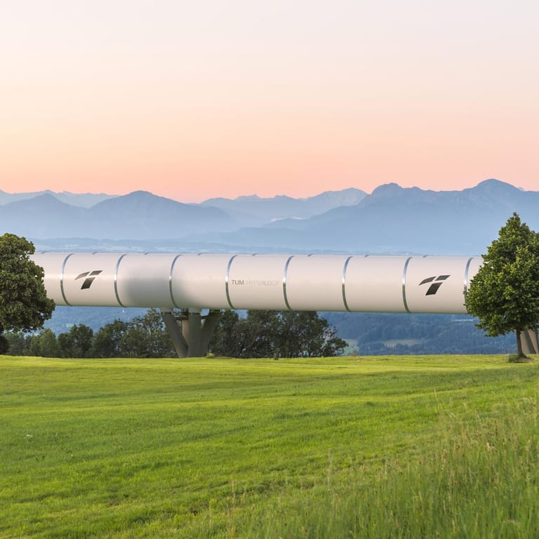 Hyperloop-Teststrecke: Auf einem TUM-Gelände bei München wird das Fahren mit nahezu Schallgeschwindigkeit erprobt.