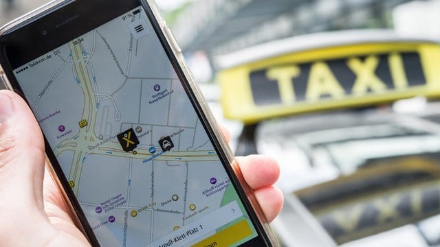 Die MyTaxi-App, die heute unter dem Namen Free Now Fahrten vermittelt.