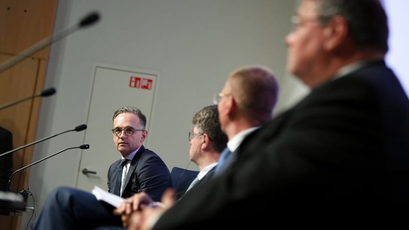 Außenminister Heiko Maas mit seinen baltischen Amtskollegen bei einem Treffen in Tallinn.