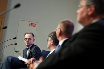 Außenminister Heiko Maas mit seinen baltischen Amtskollegen bei einem Treffen in Tallinn.