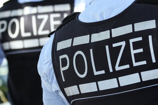 In Polizei-Westen gekleidete Polizisten