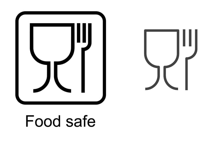 Küchengegenstände mit diesem Symbol dürfen mit Lebensmitteln in Kontakt kommen.