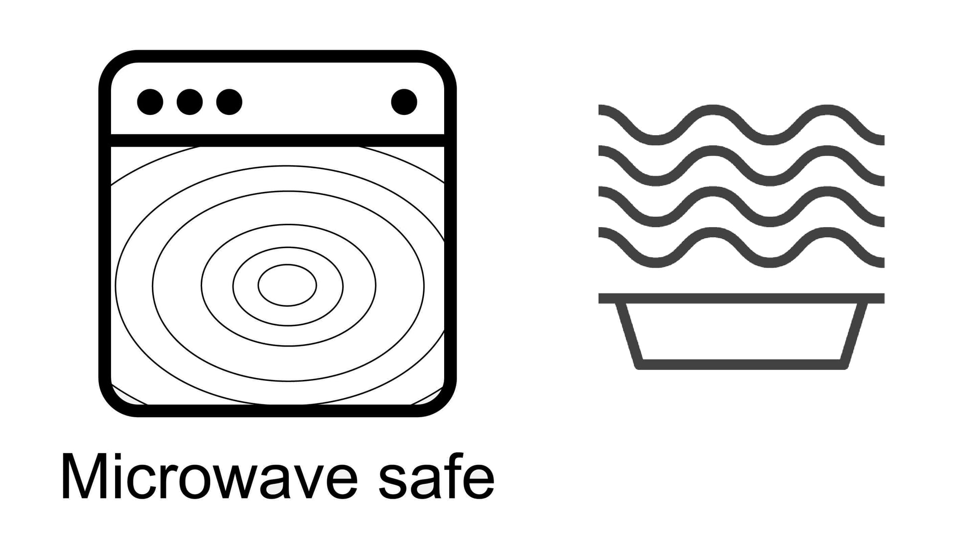 Das Symbol gibt an, dass der Gegenstand in der Mikrowelle erwärmt werden kann.