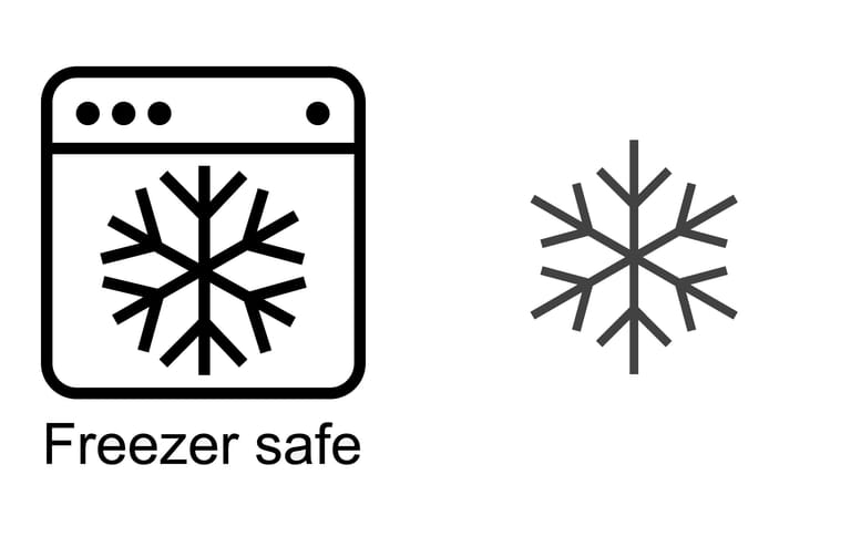 Gegenstände mit diesem Symbol halten Minustemperaturen aus.