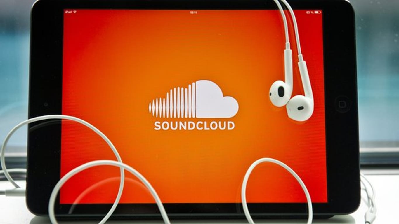 Die App Soundcloud auf einem iPad.