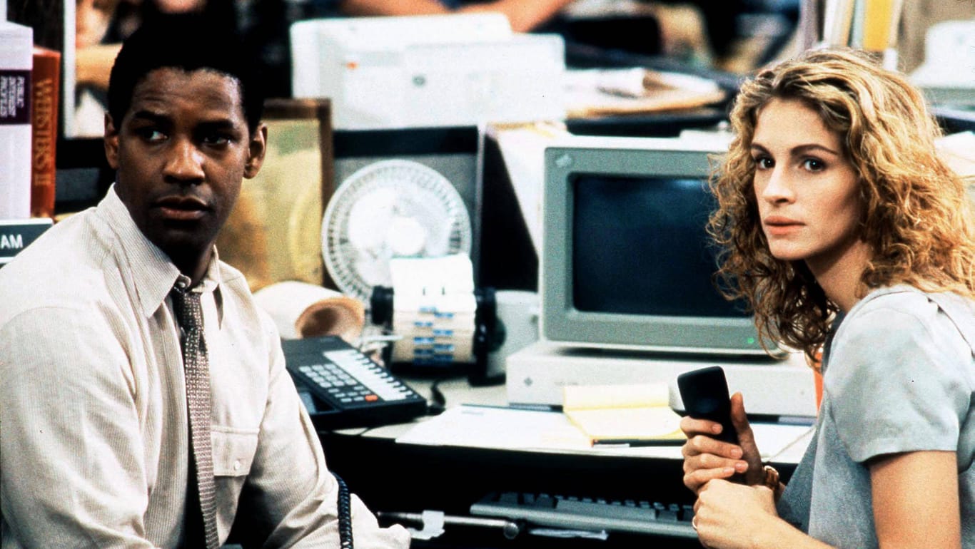 Denzel Washington und Julia Roberts: 1993 drehten sie zusammen für "Die Akte".