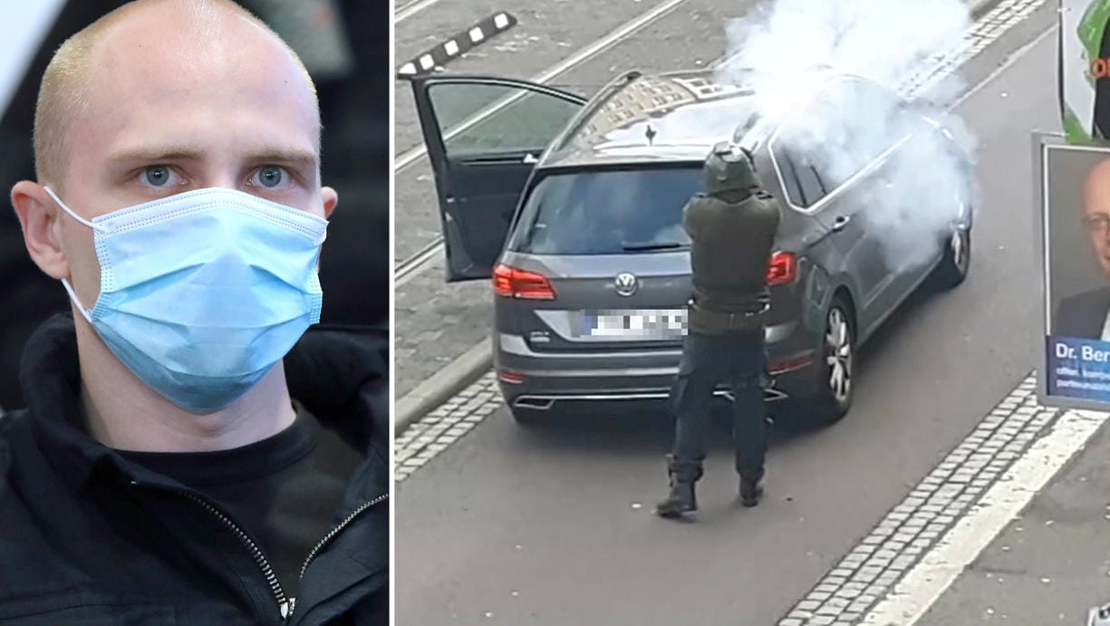 Der Angreifer Stephan Balliet feuerte mit selbst gebauten Waffen auf Passanten und die Polizei. Der Angreifer Stephan Balliet feuerte mit selbst gebauten Waffen auf Passanten und die Polizei.