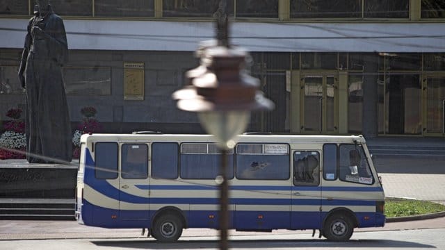 In diesem Linienbus nahm der Mann 13 Menschen als Geiseln.