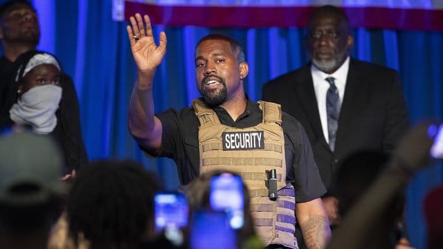 US-Rapper Kanye West bei seinem Auftritt in North Charleston.