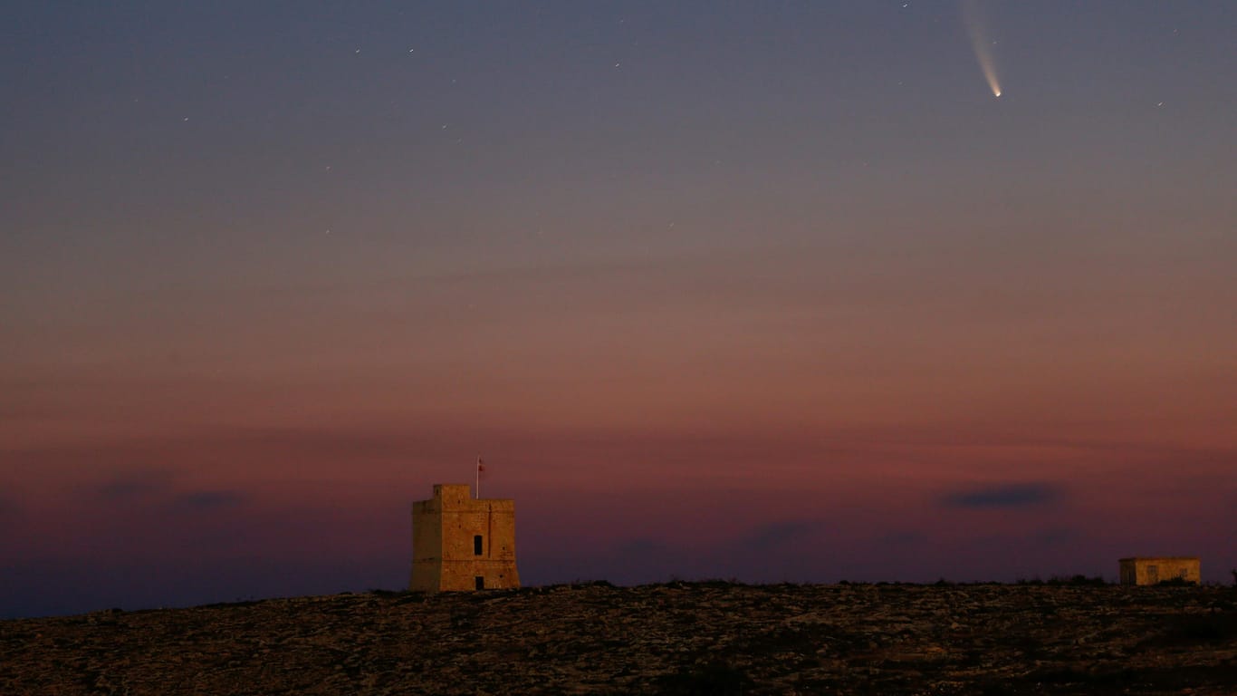 Der Komet Neowise ist über Malta zu sehen: Am frühen Morgen ist der Himmelskörper am besten zu erkennen.