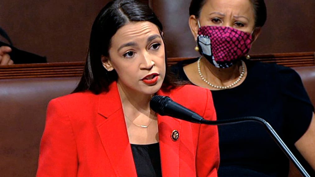 Die Demokratische US-Abgeordnete Alexandria Ocasio-Cortez: "Akzeptanz von Gewalt und gewalttätiger Sprache gegenüber Frauen".