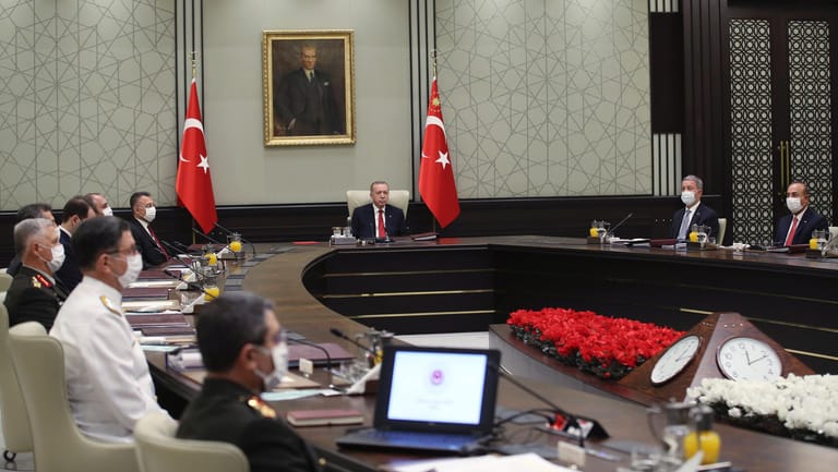 Erdogan kommt mit seinem Militärrat in Ankara zusammen: Trotz Säbelrasseln haben weder die Türkei noch Griechenland ein Interesse an einem Krieg.