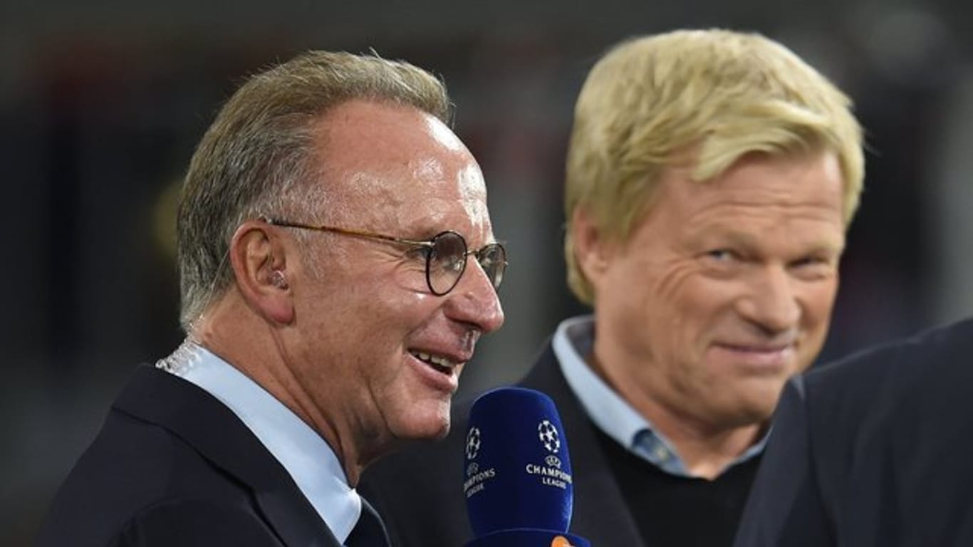 Wollen eine Debatte über Gehaltsobergrenzen im Profifußball: Bayern-Bosse Karl-Heinz Rummenigge und Oliver Kahn.