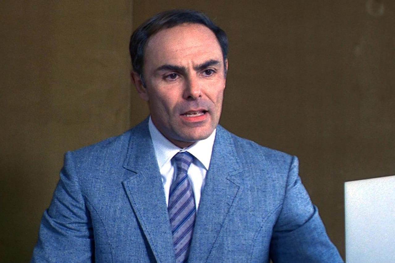 John Saxon im Film "Tenebrae" von 1982.