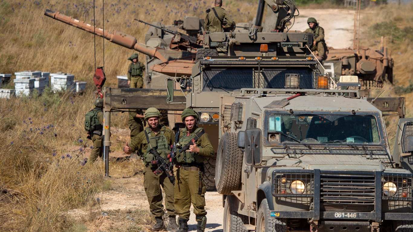 Die israelische Armee an der Grenze zum Libanon: Am Montag kam es zu einem Schusswechsel.