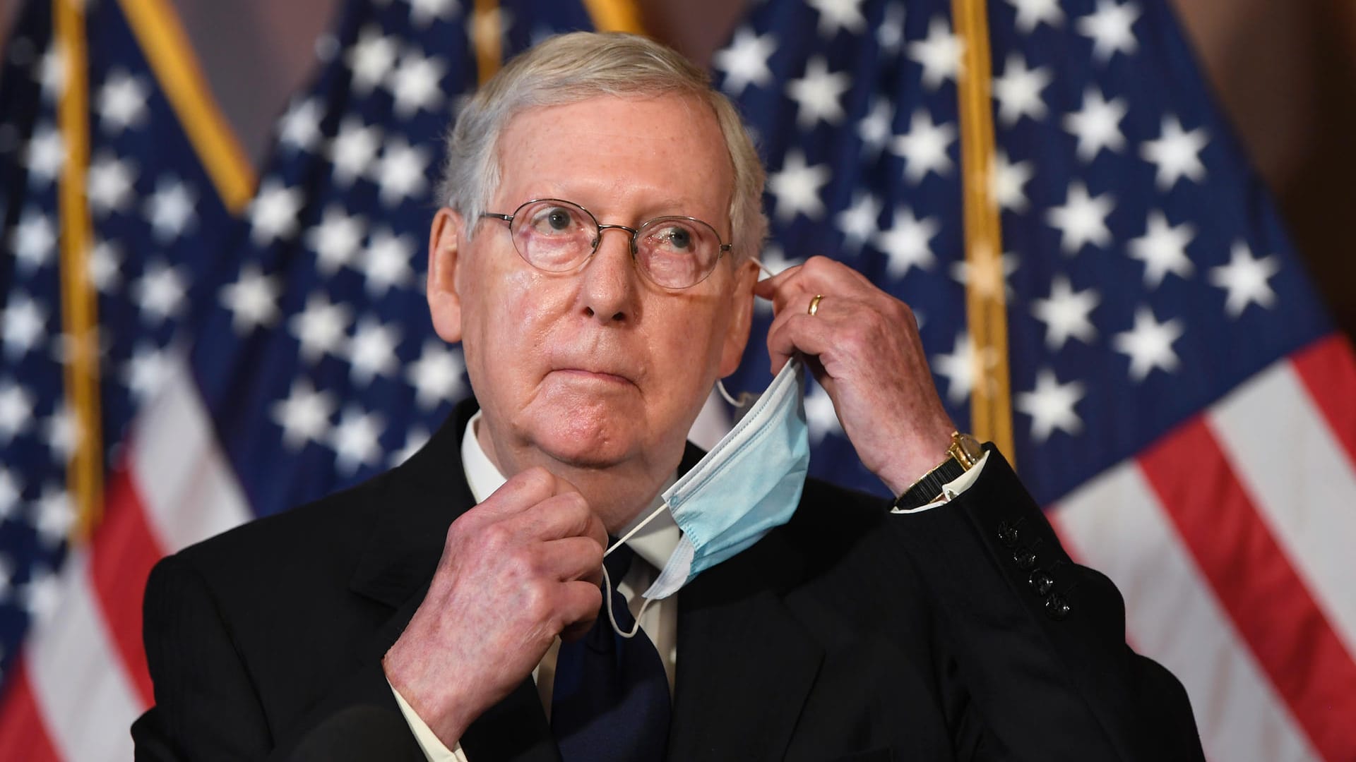 Mitch McConnell, republikanischer Mehrheitsführer im US-Senat: Die Republikaner stellten ein weiteres Corona-Hilfspaket für die darbende US-Wirtschaft vor. Mitch McConnell, republikanischer Mehrheitsführer im US-Senat: Die Republikaner stellten ein weiteres Corona-Hilfspaket für die darbende US-Wirtschaft vor.