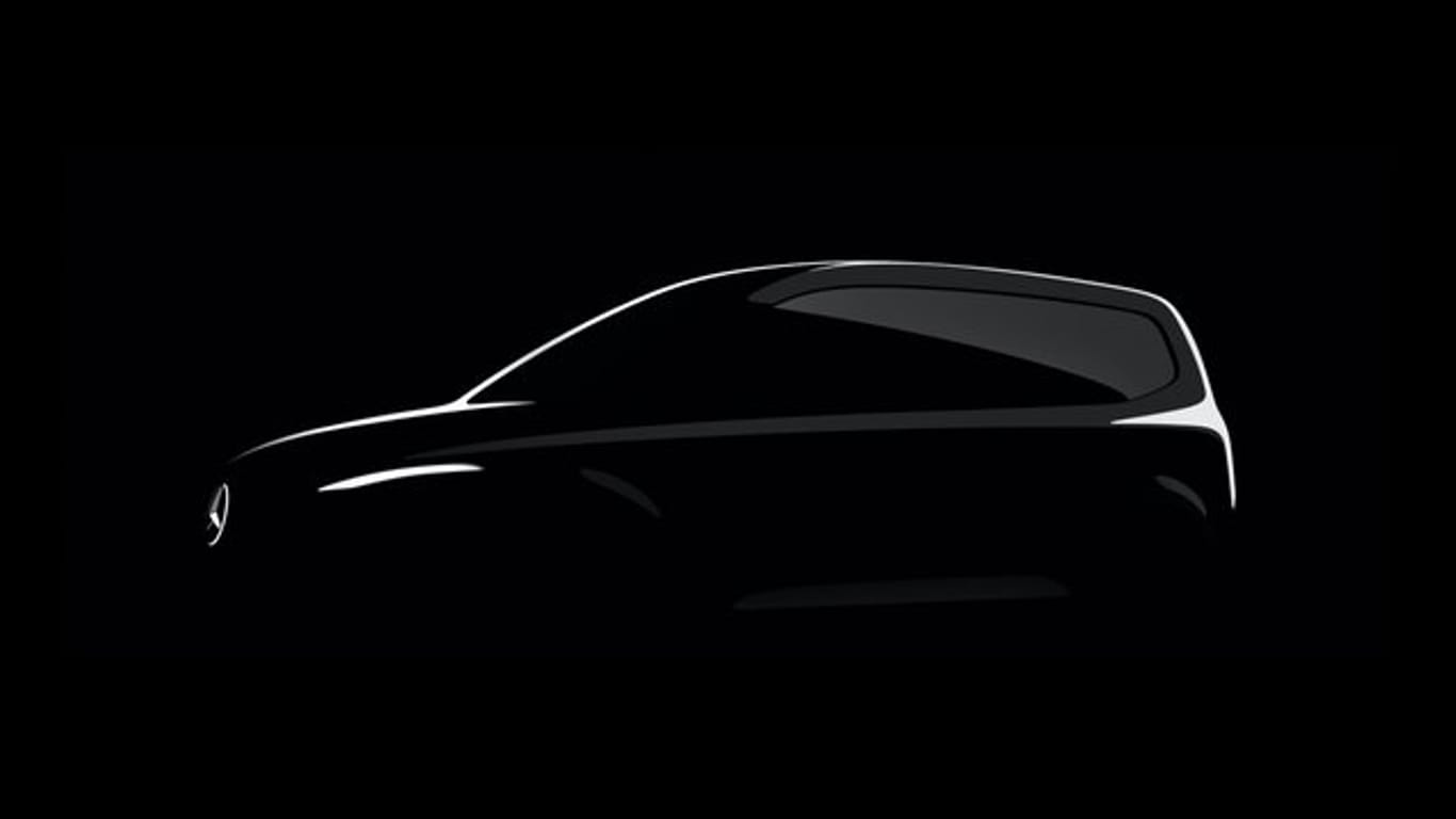 Andeutung einer neuen Mercedes-Klasse: Der Citan-Nachfolger soll auch als Familienvan auf den Markt kommen – mehr als diese Silhouette zeigt der Hersteller aber noch nicht.