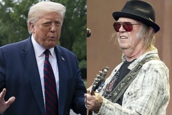 Donald Trump und Neil Young: Der Präsident wird vielleicht bald von dem Sänger verklagt.