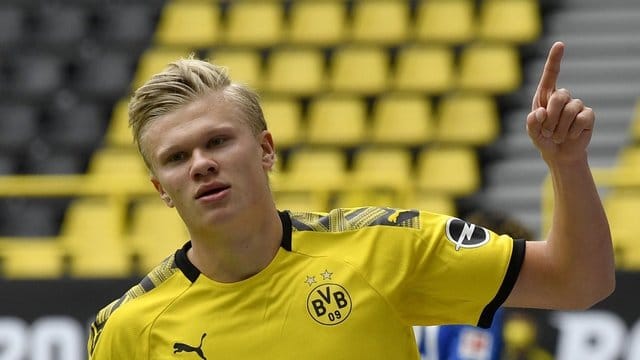 Traut Borussia Dortmund die Meisterschaft zu: Torjäger Erling Haaland. Traut Borussia Dortmund die Meisterschaft zu: Torjäger Erling Haaland.