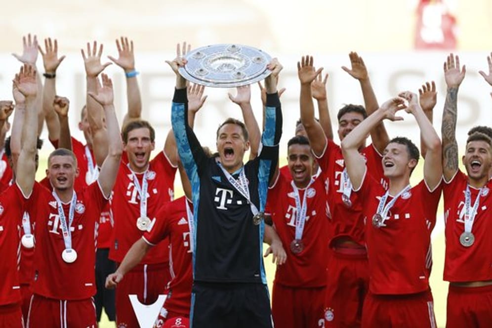 Holte sich zum achten Mal nacheinander die Meisterschaft in der Bundesliga: FC Bayern München.