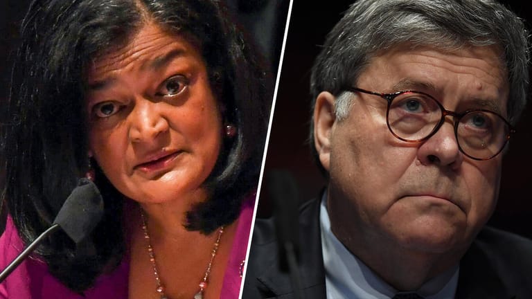 Heftige Vorwürfe: Die Demokratin Pramila Jayapal hat US-Justizminister Barr bei einer Anhörung konfrontiert.
