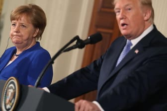 Merkel, Trump im Weißen Haus (im Jahr 2018): Berlin kannte das Risiko der Militärausgaben.