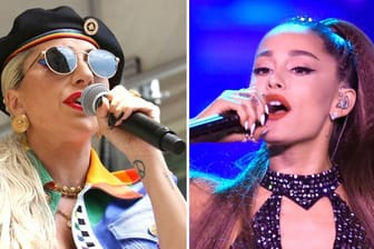 US-Sängerinnen Lady Gaga (l) und Ariana Grande (r) wollen bei den MTV Video Music Awards abräumen.